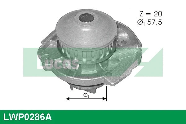 Pompe à eau, refroidissement du moteur LUCAS LWP0286A