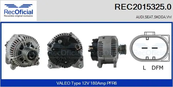 Alternateur RECOFICIAL REC2015325.0