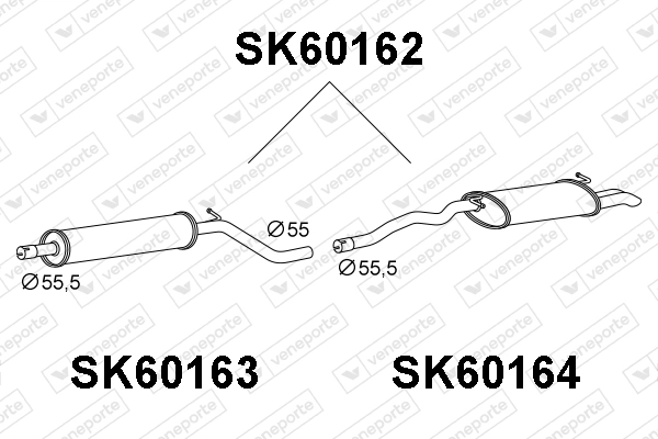 Silencieux arrière VENEPORTE SK60162