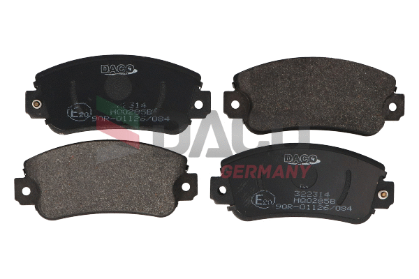 Kit de plaquettes de frein, frein à disque DACO Germany 322314