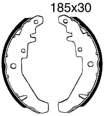 Jeu de mâchoires de frein BSF 01592