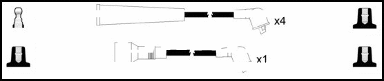 Kit de câbles d'allumage LEMARK HOES242