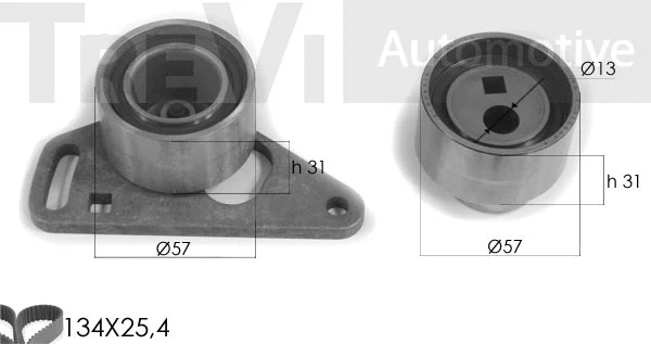 Kit de courroie crantée TREVI AUTOMOTIVE KD1189