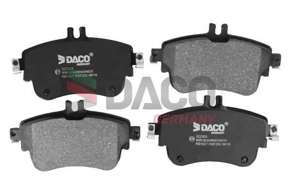 Kit de plaquettes de frein, frein à disque DACO Germany 322303