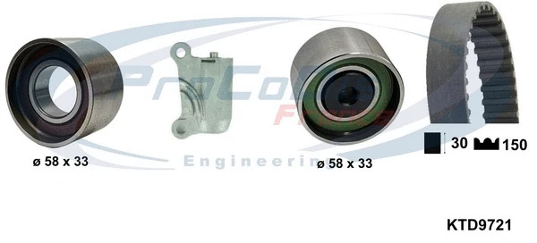 Kit de courroie crantée PROCODIS FRANCE KTD9721