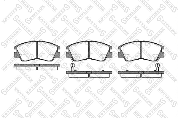 Kit de plaquettes de frein, frein à disque STELLOX 286 002-SX