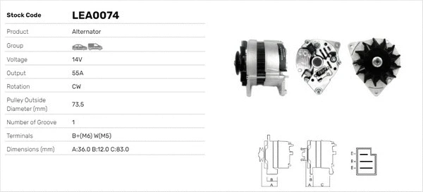 Alternateur LUSA LEA0074