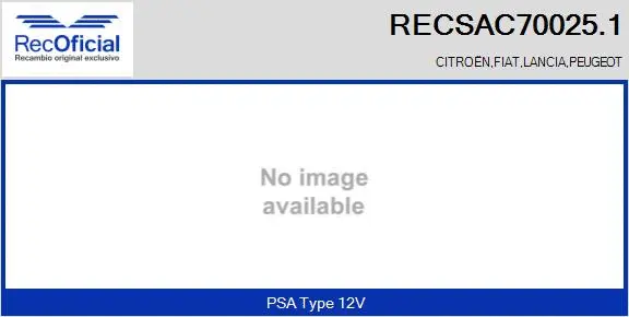 Compresseur, climatisation RECOFICIAL RECSAC70025.1