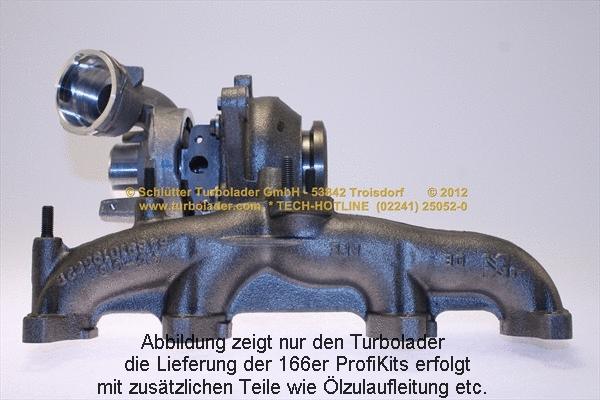 Turbocompresseur, suralimentation SCHLÜTTER TURBOLADER 166-04010