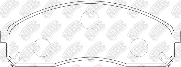 Kit de plaquettes de frein, frein à disque NiBK PN0671
