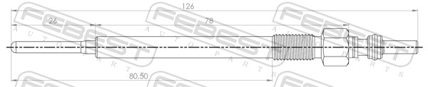 Bougie de préchauffage FEBEST 25642-012