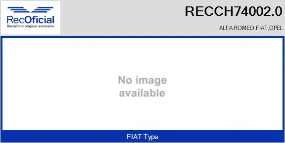 Groupe carter, turbocompresseur RECOFICIAL RECCH74002.0