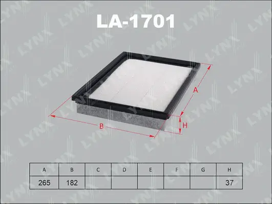 Filtre à air LYNXAUTO LA-1701