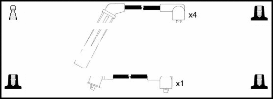 Kit de câbles d'allumage LEMARK HOES128