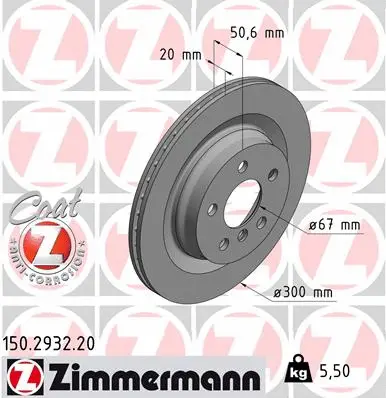 Disque de frein ZIMMERMANN 150.2932.20