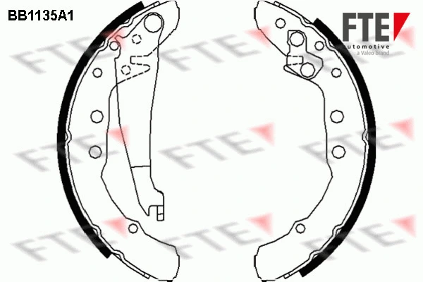 Jeu de mâchoires de frein FTE 9100023