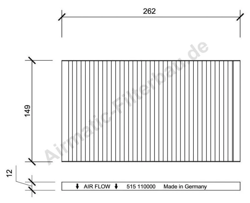 Filtre, air de l'habitacle AIRMATIC Filterbau IF0515