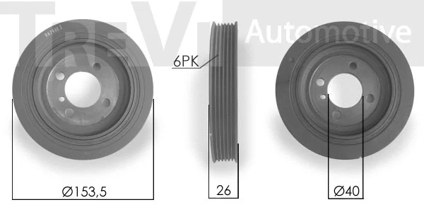 Poulie, vilebrequin TREVI AUTOMOTIVE PC1033