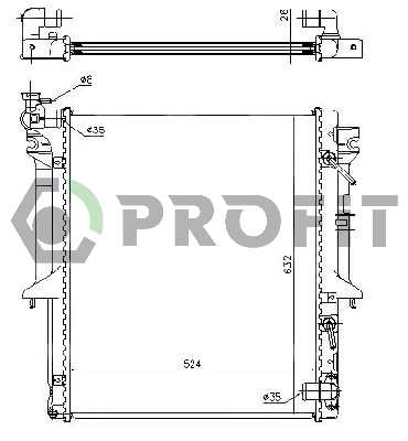Radiateur, refroidissement du moteur PROFIT PR 4015A1