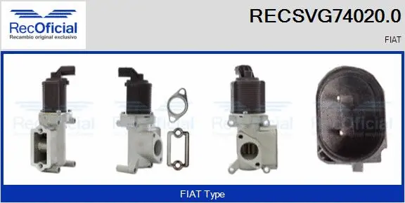 Vanne EGR RECOFICIAL RECSVG74020.0