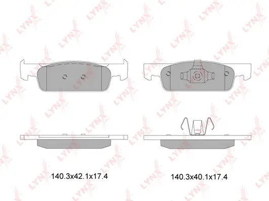 Kit de plaquettes de frein, frein à disque LYNXAUTO BD-6322