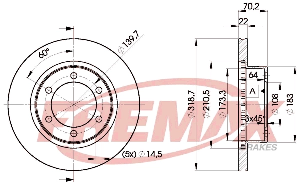 Disque de frein FREMAX BD-5210