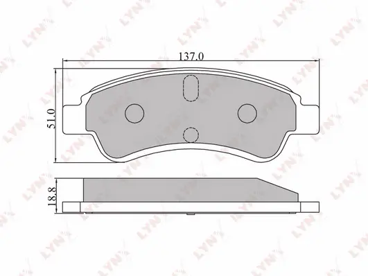 Kit de plaquettes de frein, frein à disque LYNXAUTO BD-2201
