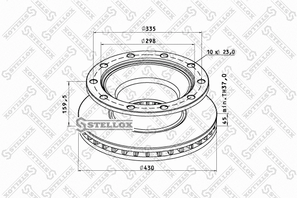 Disque de frein STELLOX 85-00810-SX