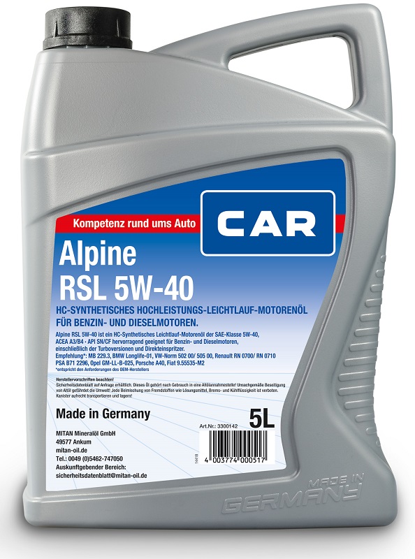 Huile moteur CAR-Alpine 3300142