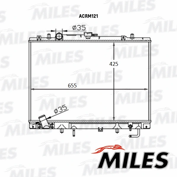 Radiateur, refroidissement du moteur MILES ACRM121