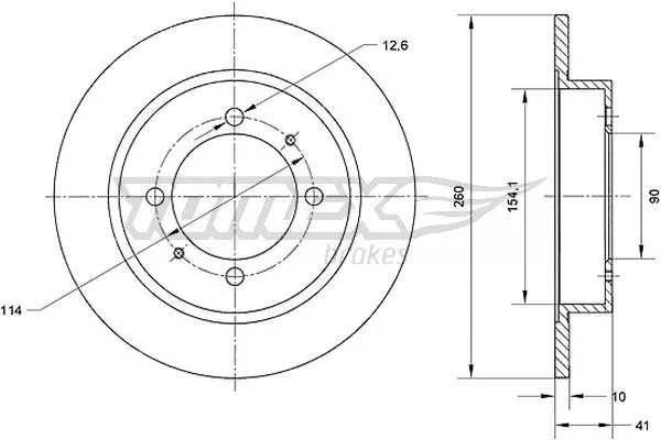 Disque de frein TOMEX Brakes TX 70-82