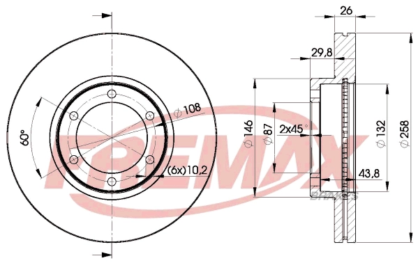 Disque de frein FREMAX BD-0004
