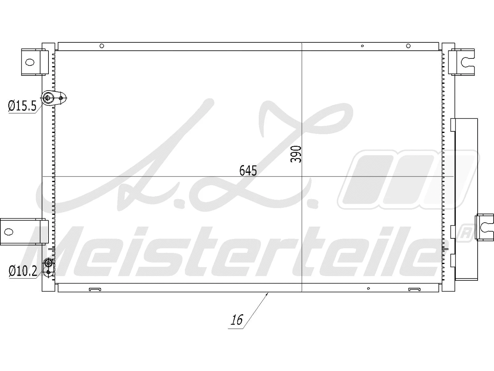 Condenseur, climatisation A.Z. Meisterteile AZMT-45-030-1459