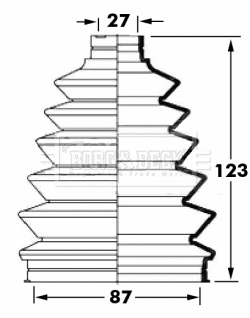Jeu de joints-soufflets, arbre de commande BORG & BECK BCB6022