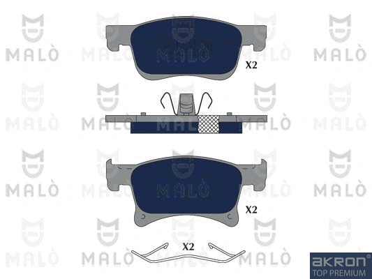 Kit de plaquettes de frein, frein à disque AKRON-MALÒ 1051281