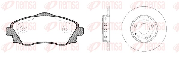 Kit de freins, frein à disques REMSA 8774.00