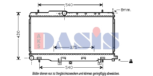 Radiateur, refroidissement du moteur AKS DASIS 350027N