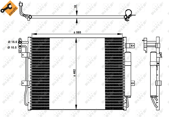 Condenseur, climatisation NRF 350330