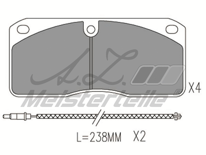 Kit de plaquettes de frein, frein à disque A.Z. Meisterteile AZMT-44-022-2356