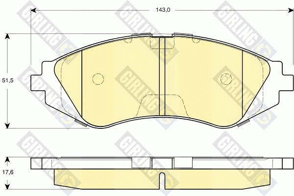 Kit de plaquettes de frein, frein à disque GIRLING 6132659