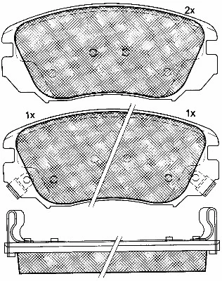 Kit de plaquettes de frein, frein à disque BSF 10932