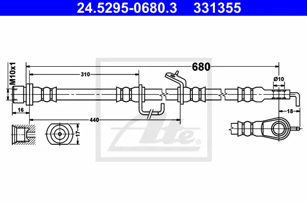 Flexible de frein ATE-APAC 24.5295-0680.3