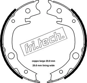 Jeu de mâchoires de frein, frein de stationnement fri.tech. 1115.315
