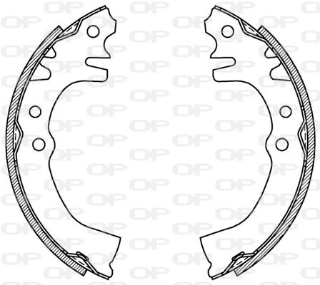 Jeu de mâchoires de frein OPEN PARTS BSA2081.00