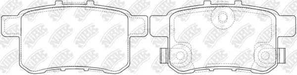Kit de plaquettes de freins de haute performance NiBK PN8864S