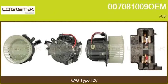Pulseur d'air habitacle LGK 007081009OEM