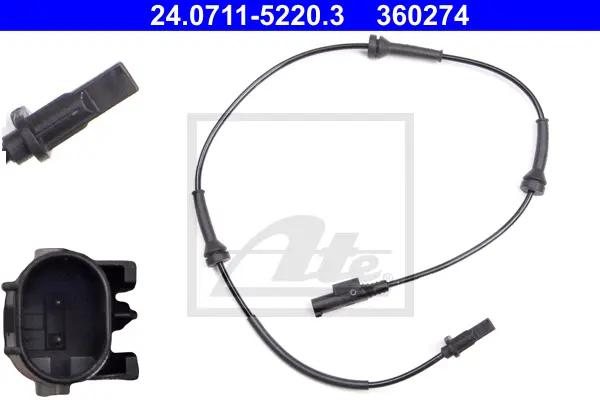 Capteur, vitesse de roue ATE-APAC 24.0711-5220.3