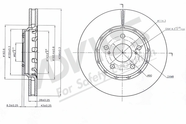 Disque de frein ADVICS-SEA A6F143