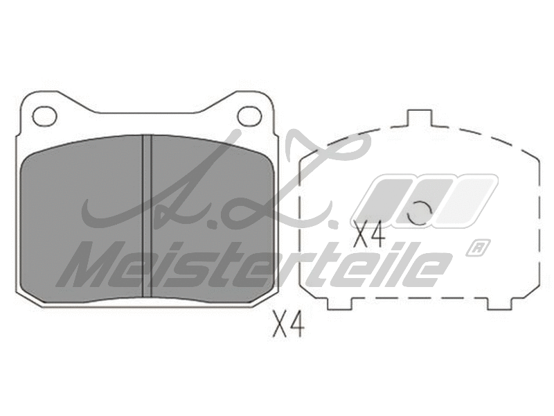 Kit de plaquettes de frein, frein à disque A.Z. Meisterteile AZMT-44-022-1744