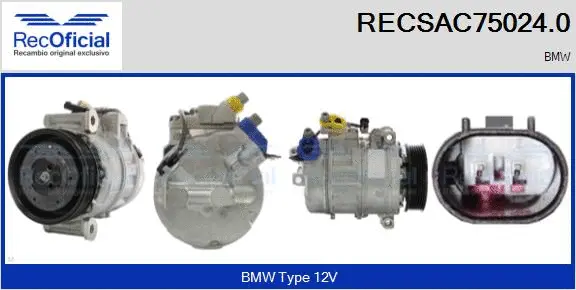 Compresseur, climatisation RECOFICIAL RECSAC75024.0